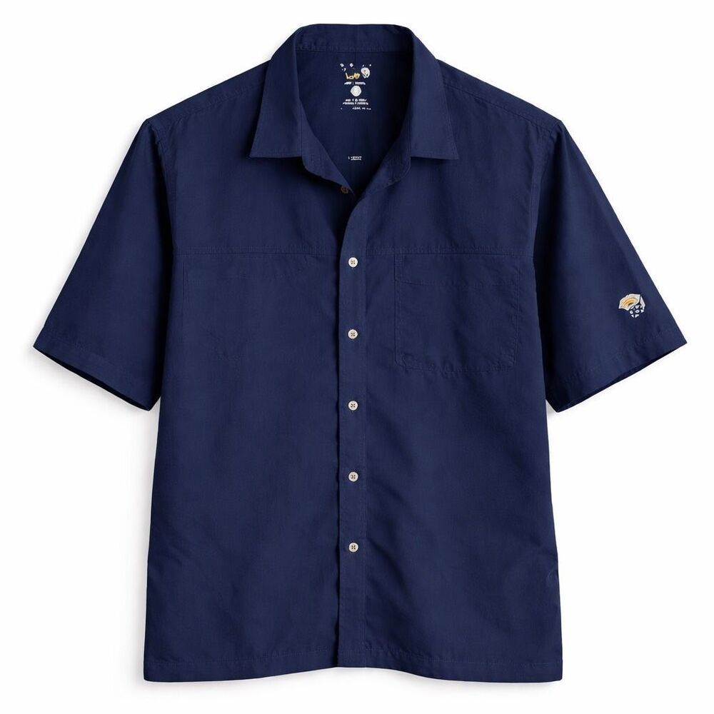 Mountain Hardwear Camp Shirt Button Up Nylon Navy Gorpcore Outdoor Men L